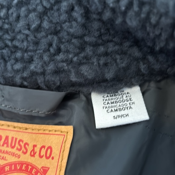 Levi’s men’s black vintage fit Sherpa jacket size small - Picture 9 of 10